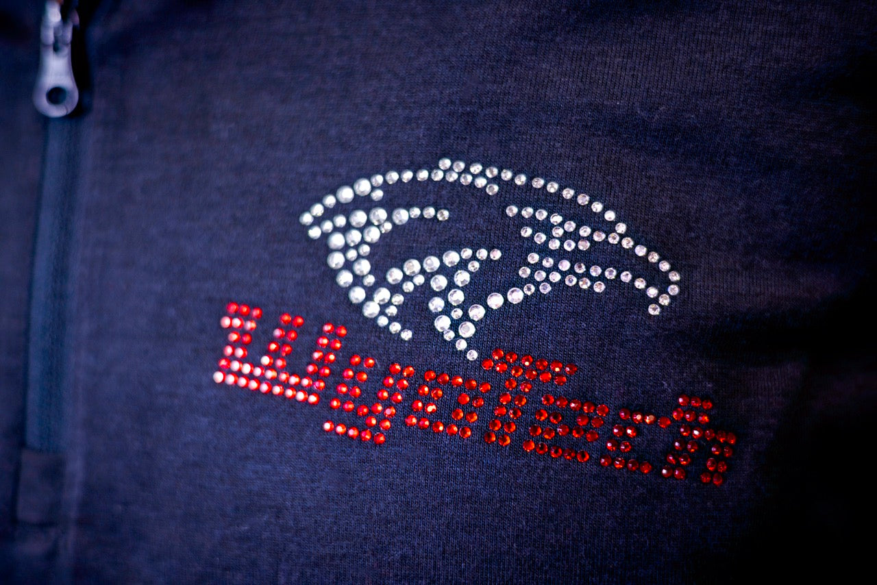 Quarter Zip Bling Long Sleeve