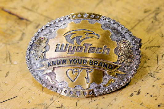 Montana Silversmiths WyoTech Belt Buckle